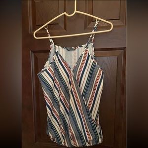 Geo Print Draped Overlap Cami Top